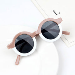 Children's Fashion Round Leopard Print Sunglasses