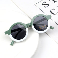 Children's Fashion Round Leopard Print Sunglasses