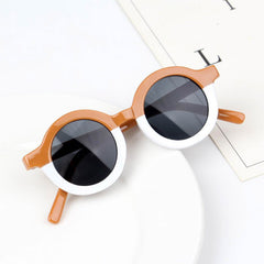 Children's Fashion Round Leopard Print Sunglasses